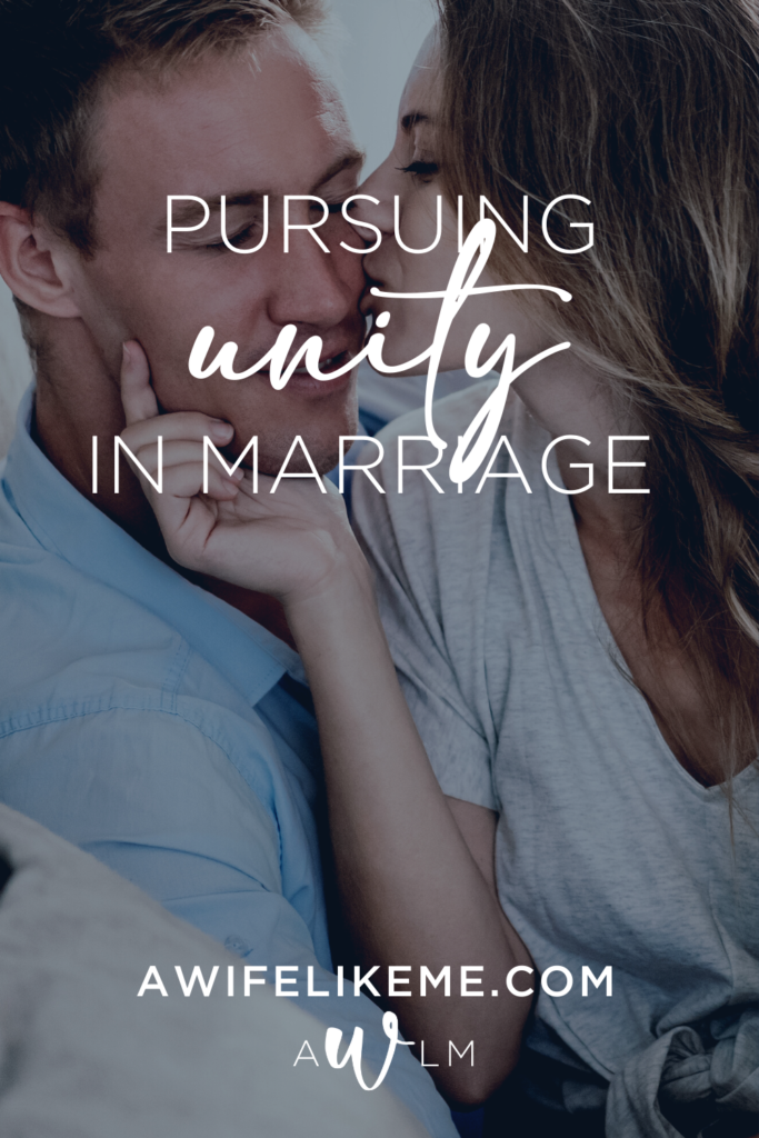 Pursuing unity in marriage.