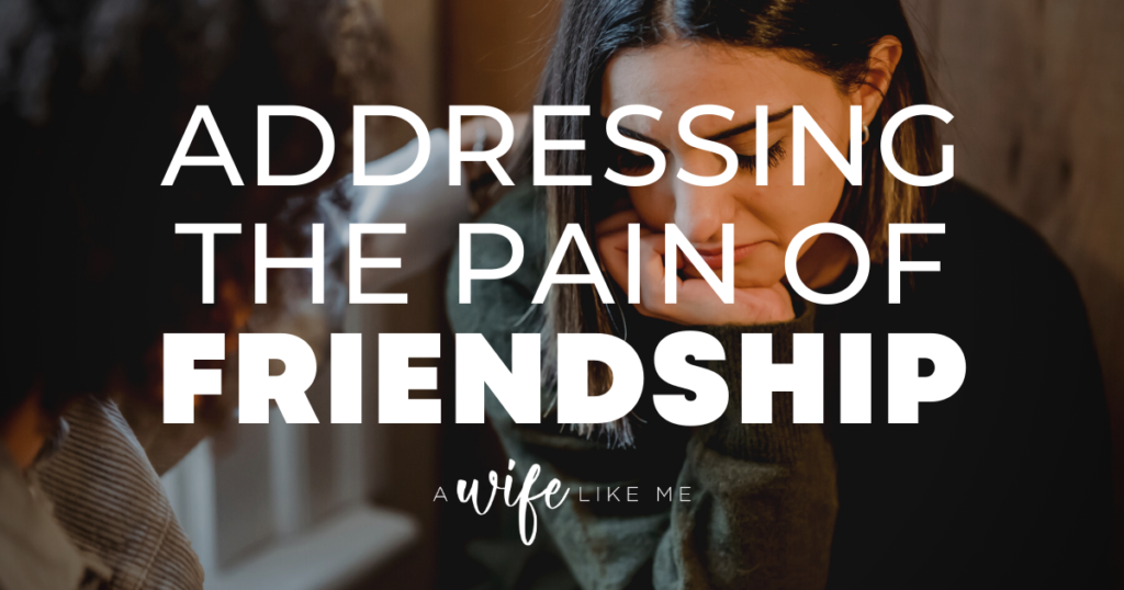 Addressing the Pain of Friendship